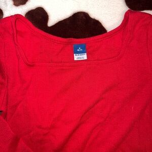 Old Navy Red Long Sleeve Top